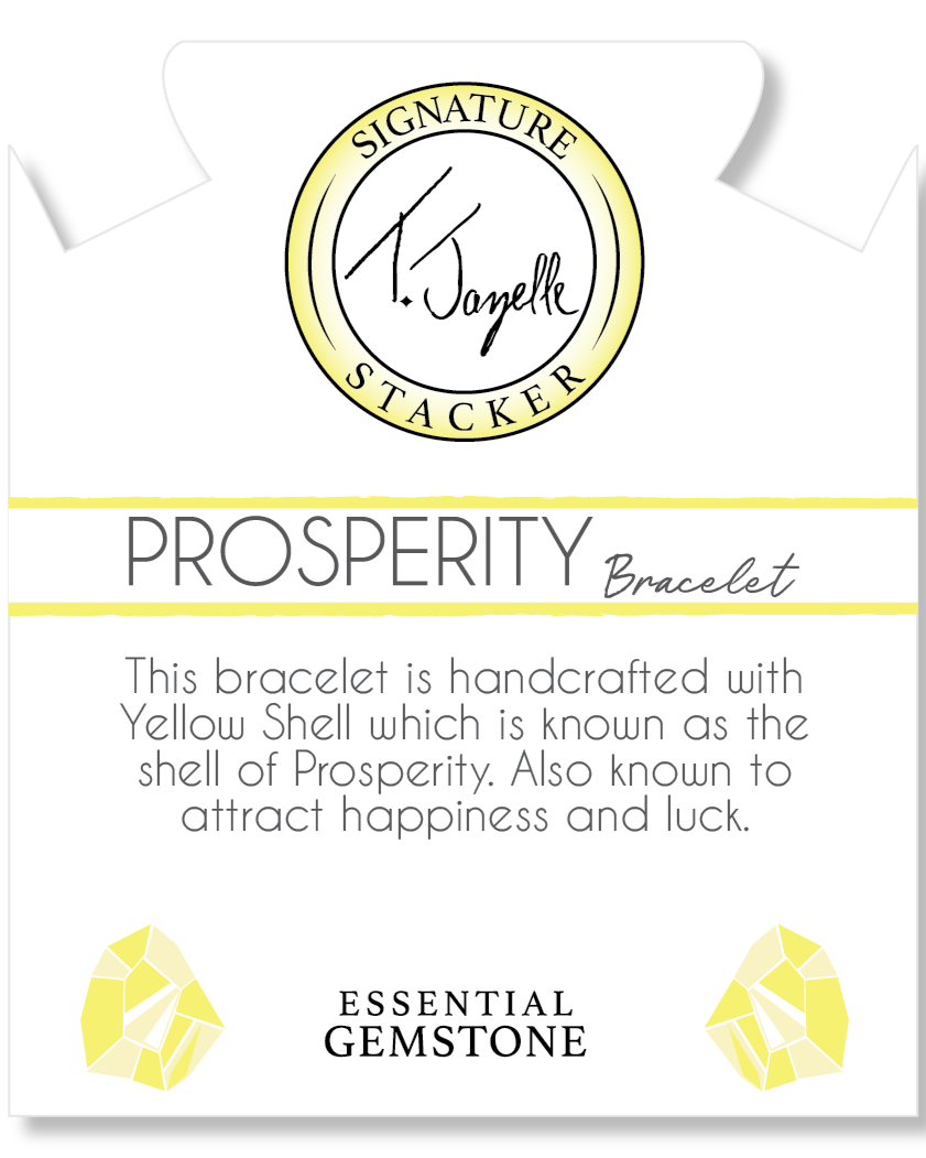 Defining Bracelet- Prosperity Bracelet with Yellow Shell Gemstones