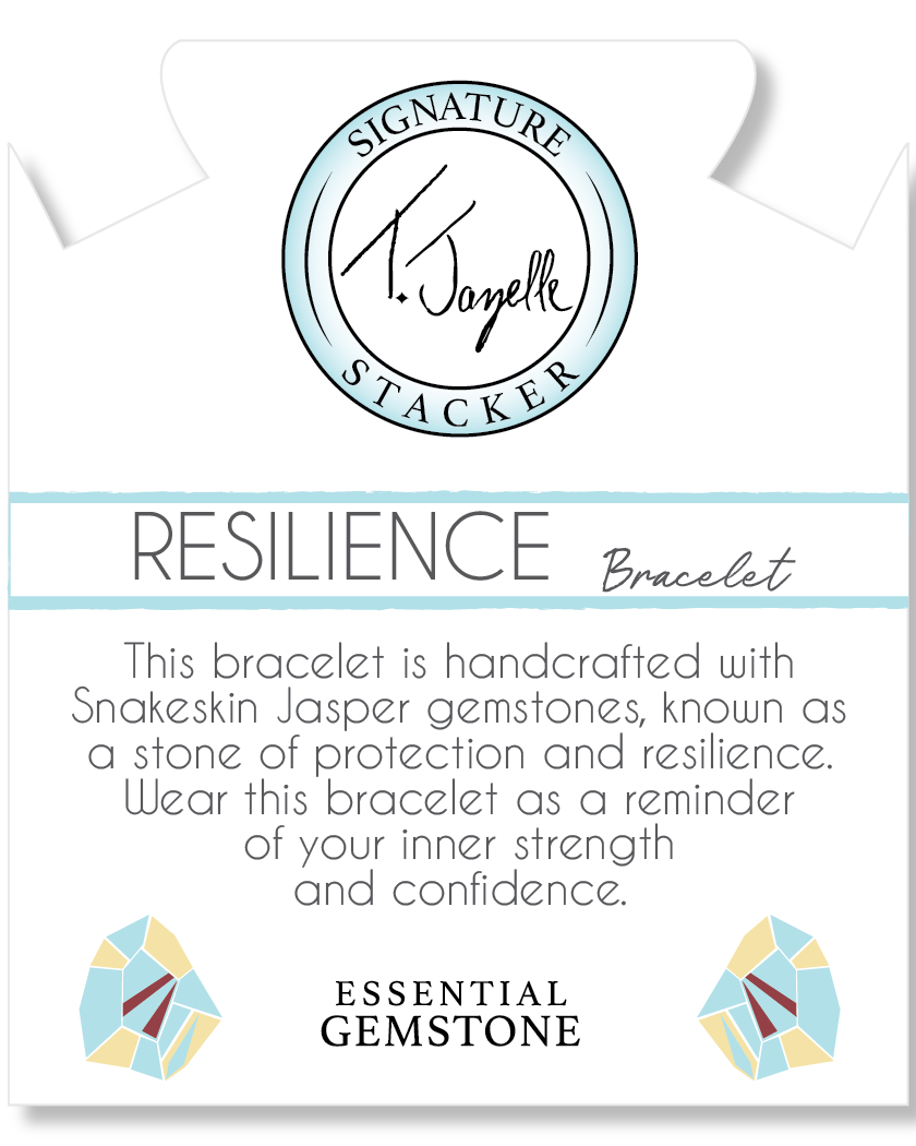 Defining Bracelet- Resilience Bracelet with Snakeskin Jasper Gemstones