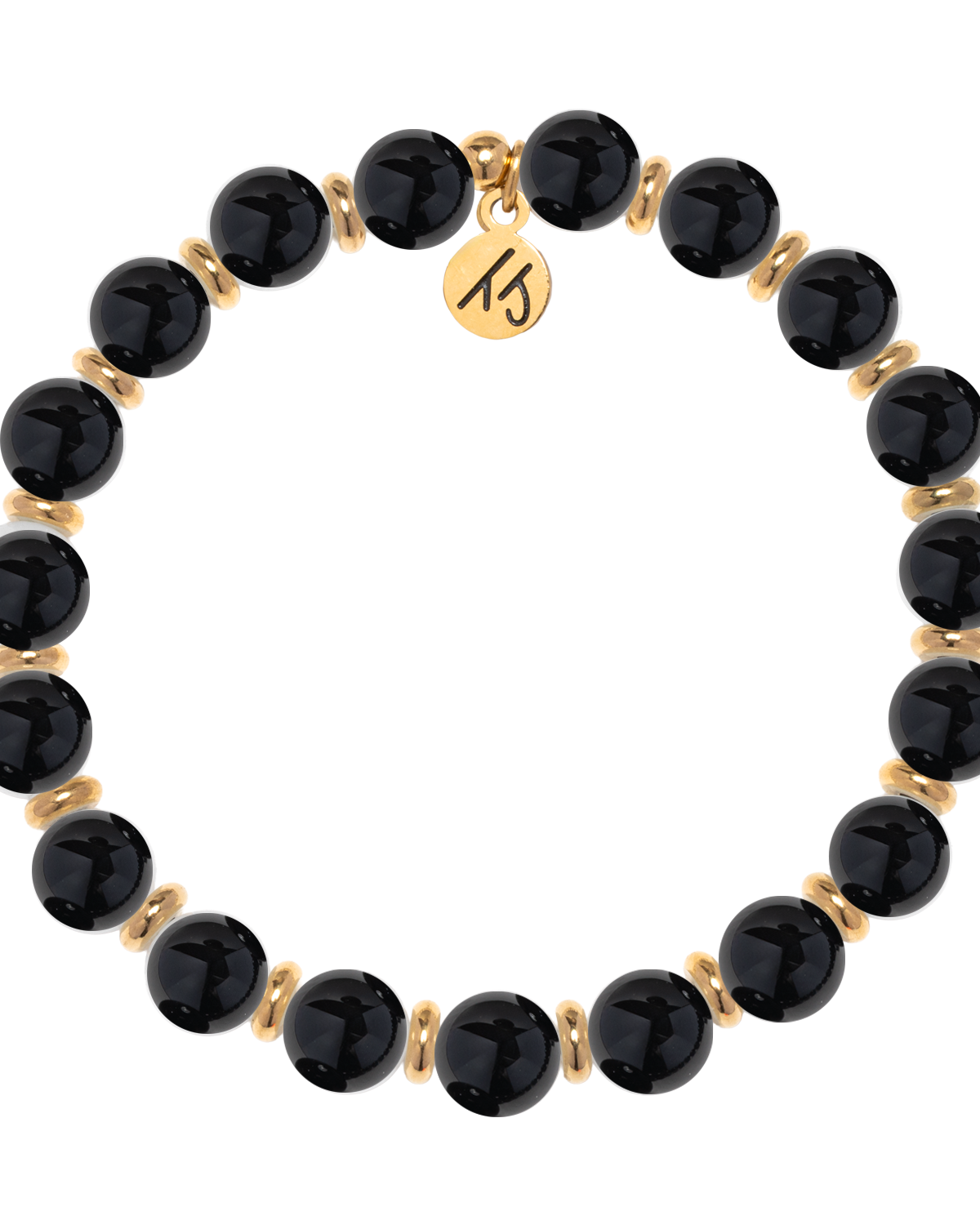 Gold Empowered Elegance Collection- Onyx Gemstone Bracelet