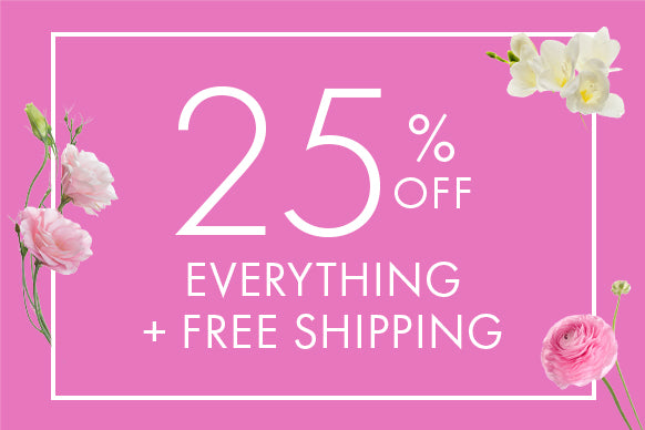 Pink background with 25% off everything + free shipping. Code: LODE26