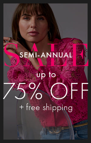 Semi-annual sale up to 75% off plus free shipping