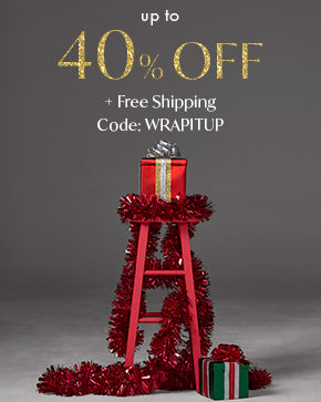 25% off $150+, 30% off $200+, 40% off $400+ plus Free Shipping. Code: WRAPITUP