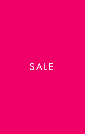 Hot pink background with white sale writing.