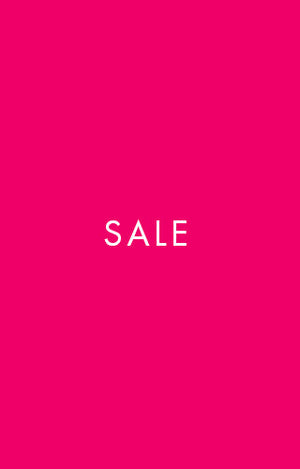 Hot pink background with white sale writing.