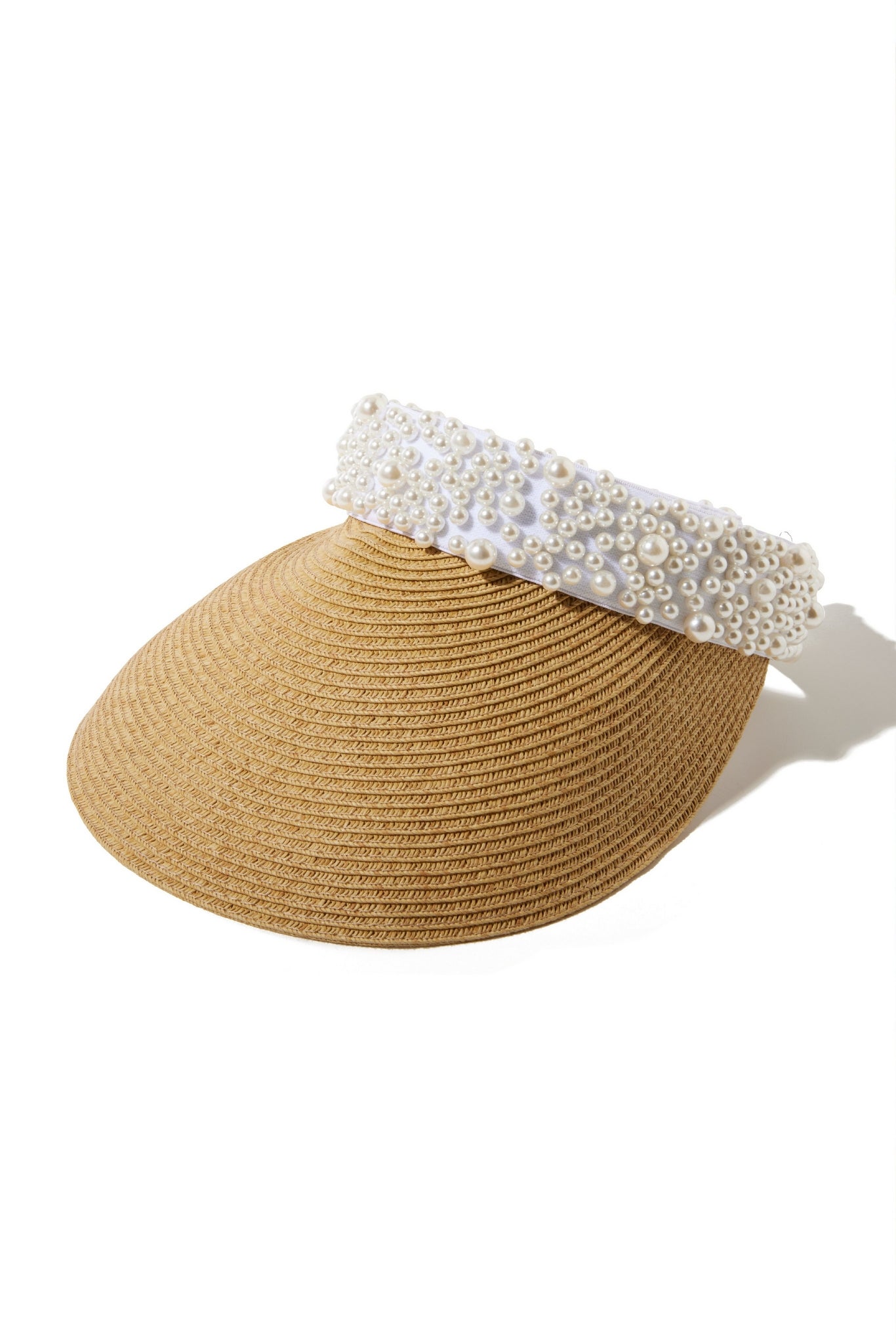 Pearl Embellished Visor Natural
